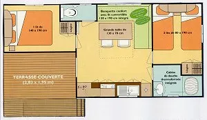 Accommodation - Mobil-Home Éco Résidence De Provence 26M² - 2 Chambres - Sans Télévision - Capfun Camping LA CHATAIGNERAIE de Sarlat
