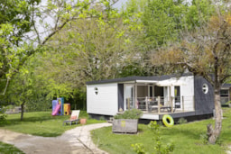 Mietunterkunft - Chalet Newton 3 Schlafzimmer 2 Badezimmer - Klim Premium - Camping Sandaya Château des Marais