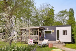 Mietunterkunft - Cottage Newton 2 Schlafzimmer 2 Badezimmer - Klim Premium - Camping Sandaya Château des Marais