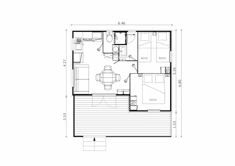 Cottage Cèdre - 26.5 M² - 2 Chambres