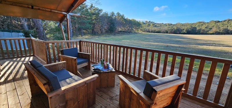 Zelt Lodge - 35 m² - 2 Schlafzimmer - barrierefrei