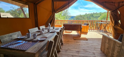 Spacious Lodge tent - 2 bedrooms - 35 m² + 16m² private terrace