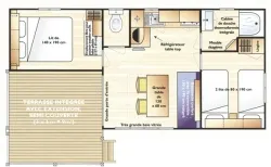Huuraccommodatie(s) - Evolution 27  -  Osiris  -   Loft  79 - Super Mercure - image n°2 - Camping LA PLAINE