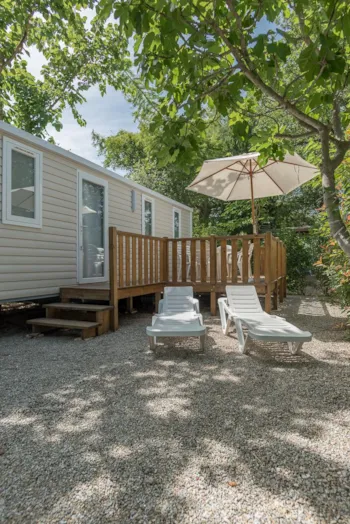 Mietunterkunft - Mobilheim 2 Zimmer Privilège  22-26M² - Camping l'Étoile d'Or