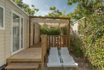 Mietunterkunft - Cottage 2 Zimmer Privilège   24-26M² Klimaanlage - Camping l'Étoile d'Or