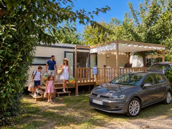 Mietunterkunft - Cottage 2 Zimmer Privilège  28-32M² Klimaanlage - Camping l'Étoile d'Or