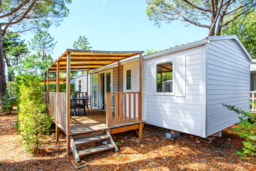 Accommodation - Mobil Home Family 4 Bedrooms, Air Conditioning, Tv, Dishwasher - Camping Le Lagon D'Argeles