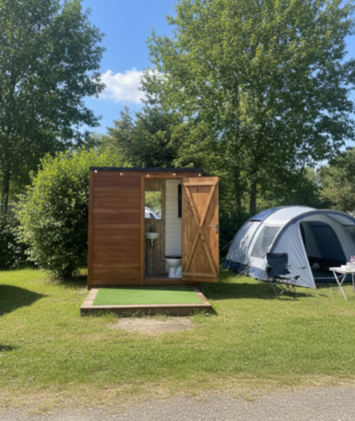 Premium pitch with individual sanitary facilities