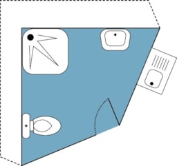 Emplacement - Emplacement Avec Sanitaire Privé (Inclus 1Voiture + 1Caravane/Tente + Éléctricité 10 Amp) - Camping Le Dauphin