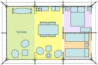 Location - Tente Lodge 37M² - image n°3 - Camping Onlycamp Lac du Marandan