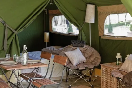 Location - Tente Lodge 37M² - image n°5 - Camping Onlycamp Lac du Marandan