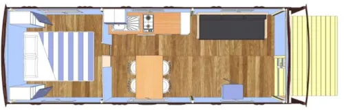 Mietunterkunft - Planwagen Standard 20M² (1 Zimmer) Ohne Sanitäre Anlagen - image n°6 - Camping Onlycamp Lac du Marandan