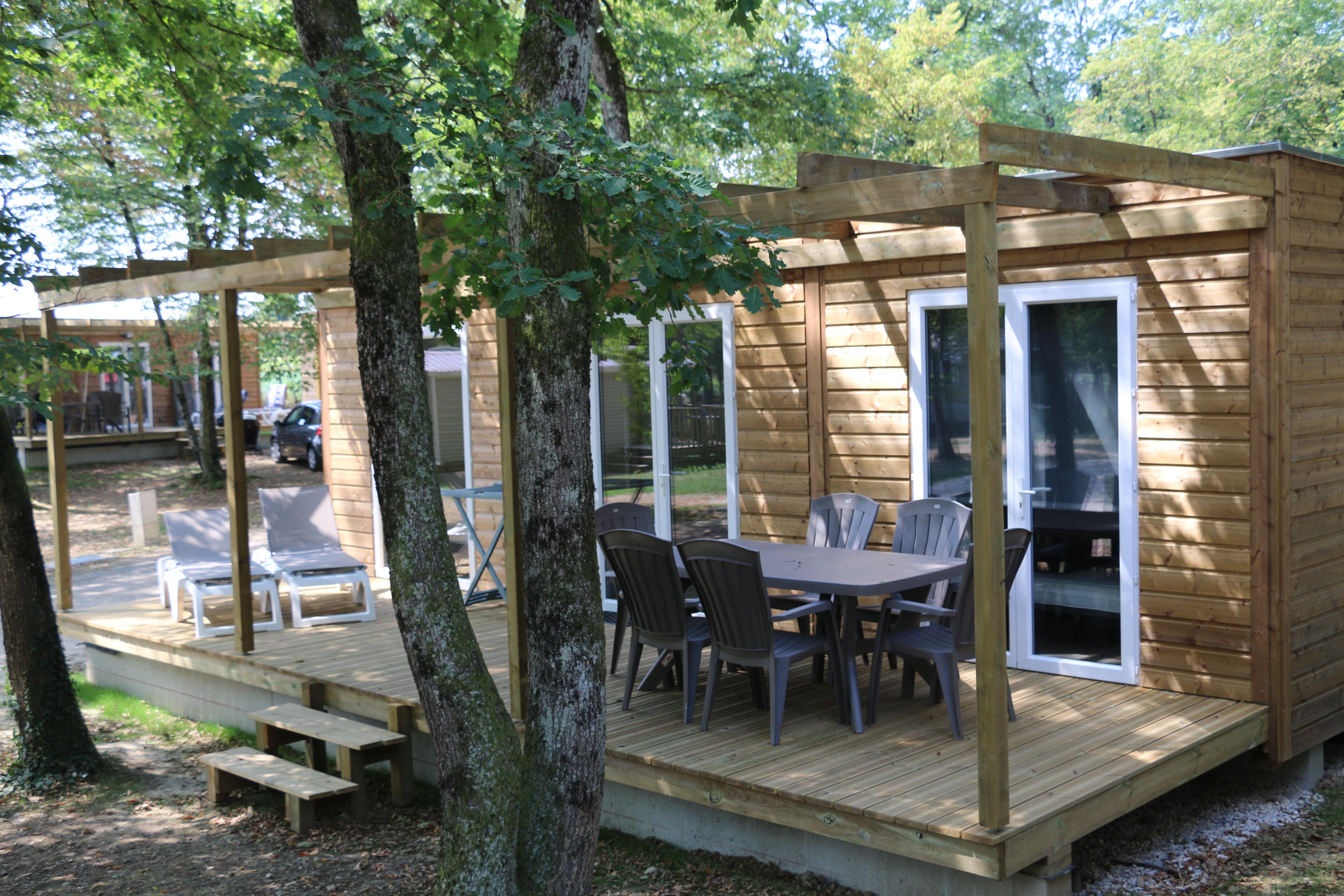 Mietunterkunft - Chalet Premium 35M² (2 Zimmer - 2 Badezimmer) Tv - Spülmaschine - Flower Camping Lac du Marandan