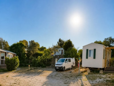 Camping site with electricity