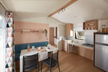 Mietunterkunft - Mobilheim Ideal Für Menchen Mit Bewegungs-Behinderung, 2 Zimmer, Klimannalage, Fernseher - Camping Argeles Vacances