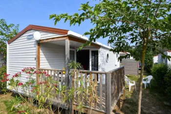 Mietunterkunft - Mobilheim Ohara Pyrénées 2 Zimmer, Klimaanlage, Fernseher - Camping Argeles Vacances