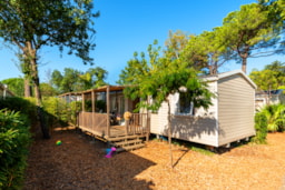 Accommodation - Mobile Home Evolution 3 Bedrooms, Air Conditioning, Tv - Camping Argeles Vacances