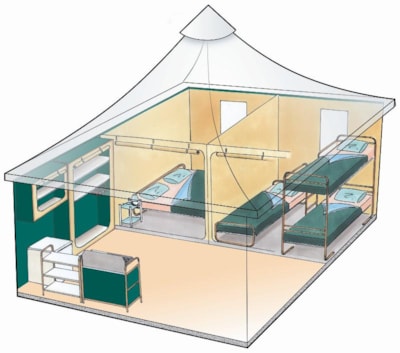 Canvas bungalow 16m² - without toilet blocks (from sunday to sunday)