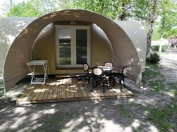 Accommodation - Coco Sweet; Canvas Bungalow; Between The Tent And A Mobile-Home There Is Coco! - Camping La Grande Tortue