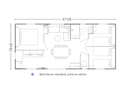 Mobil-Home Bahia 3 Chambres 35 M² Climatisé