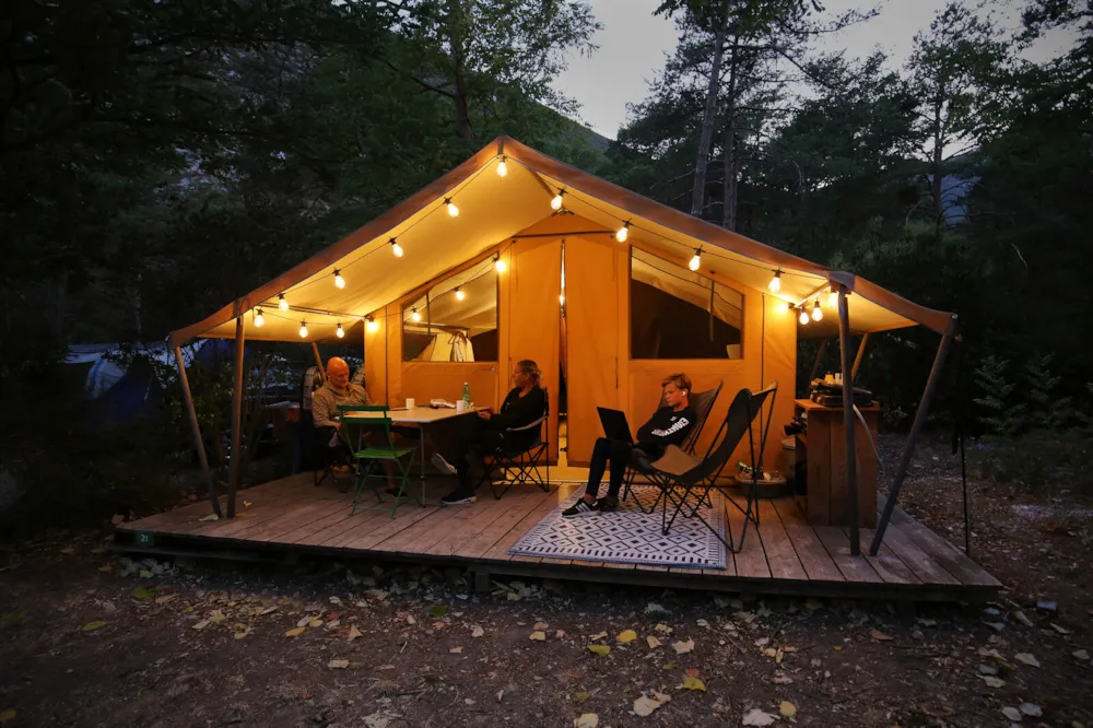 Location - Tente Toile & Bois Classic Iv - Huttopia Gorges du Verdon