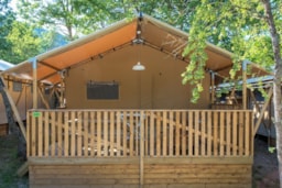 Location - Tente Ciela Nature Lodge - 2 Chambres - Cuisine Équipée – Salle De Bain - Camping Terra Verdon