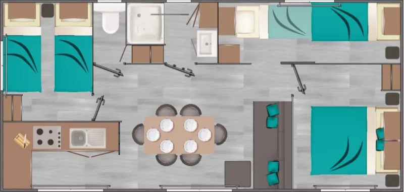 Mobil-Home Premium Grand Large 3 Chambres