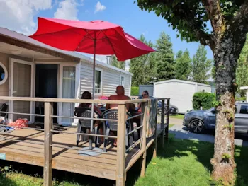 Mietunterkunft - Mobilheim Uberdachte Terrasse 2 Schlafzimmer - Camping Les Genêts