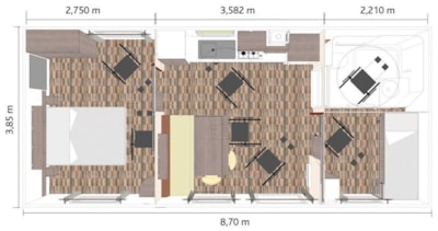 Cottage Comfort adapted to the people with reduced mobility - 34 m² - 2 Bedrooms — 3