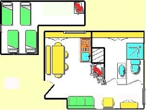 Accommodation - Apartment Vénéon N° 4 - 45M² - 1 Bedroom - Le Champ du Moulin