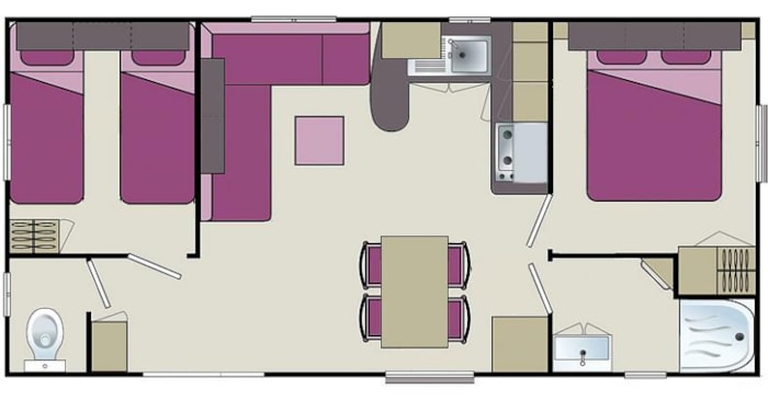 Mobil Home Confort Maillezais - 2 Chambres