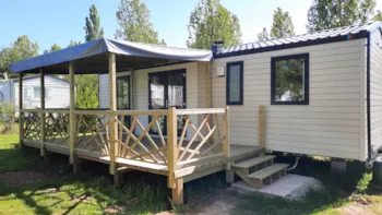 Location - Mobil Home Privilège Vouvant - 3 Chambres - Centre de Vacances Naturiste le Colombier