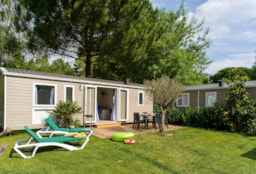 Mietunterkunft - Sirène 2 Evasion (2 Schlafzimmer, 25 M²) Terrasse - Camping La Sirène