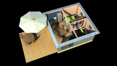 2-room 20 sqm CARAÏBES canvas bungalow