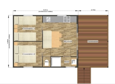 42 sqm Lodge CAPE TOWN Town 2 bedrooms