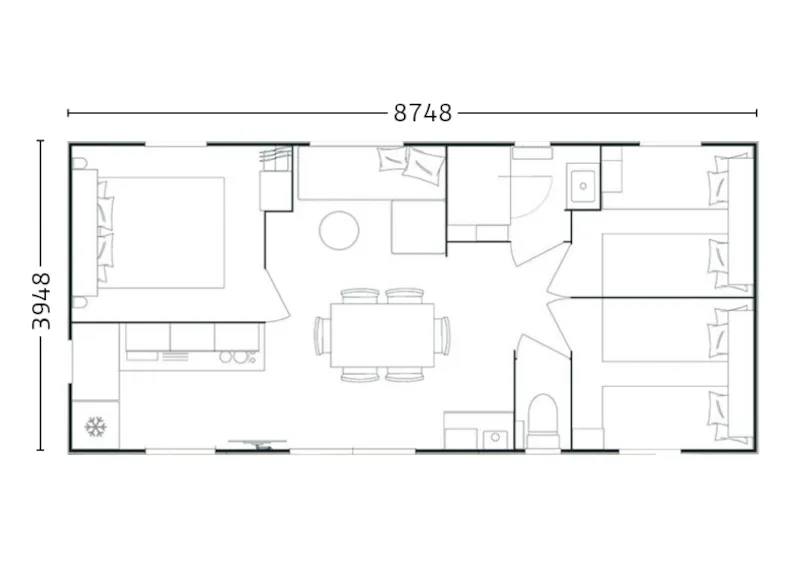 Mobil-Home Bahia 87.3 -3 Chambres