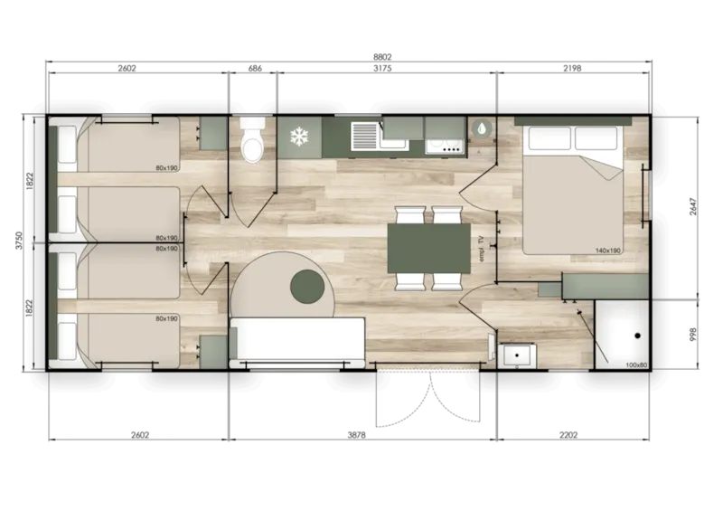 Mobil Home Nest 35.3  - 3 Chambres