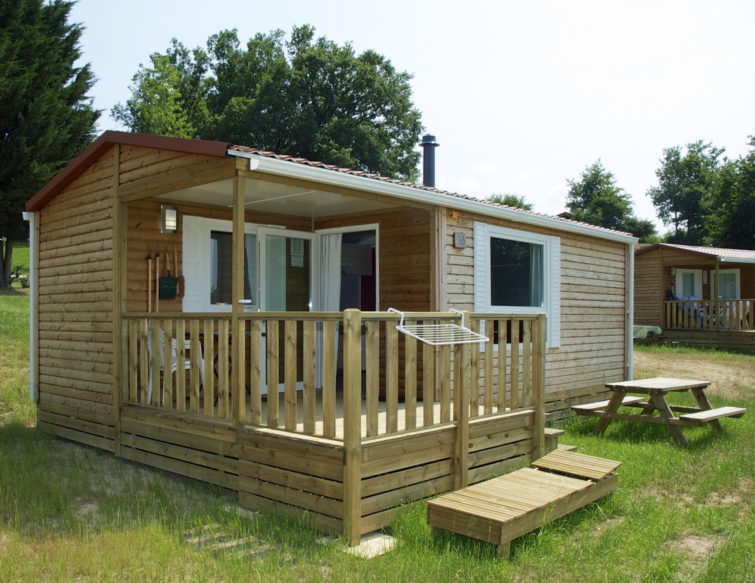Location - Mobil-Home Agréable - Camping Domaine Laborde