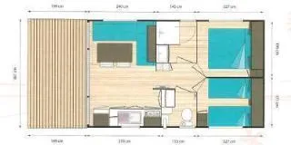 Mobil-Home Ophea 834 32M² (2 Chambres) Dont Terrasse Couverte