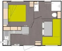 Mobil-Home Ophea 504 20M² (1 Chambre) Dont Terrasse Couverte De 9M²