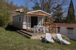 Location - Mobil-Home  Ophea 834 32M² (2 Chambres) Dont Terrasse Couverte - Camping naturiste Les Lauzons
