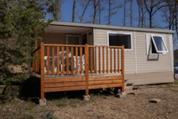 Location - Mobil-Home  Ophea 784 31M² (2 Chambres) Dont Terrasse Couverte - Camping naturiste Les Lauzons