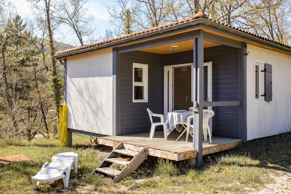 Mietunterkunft - Chalet  Quatro 36M² (2 Zimmer) Überdachte Terrasse - Camping naturiste Les Lauzons