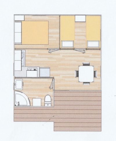 Chalet CLUB 33m² (2 bedrooms) Half-covered terrace — 9