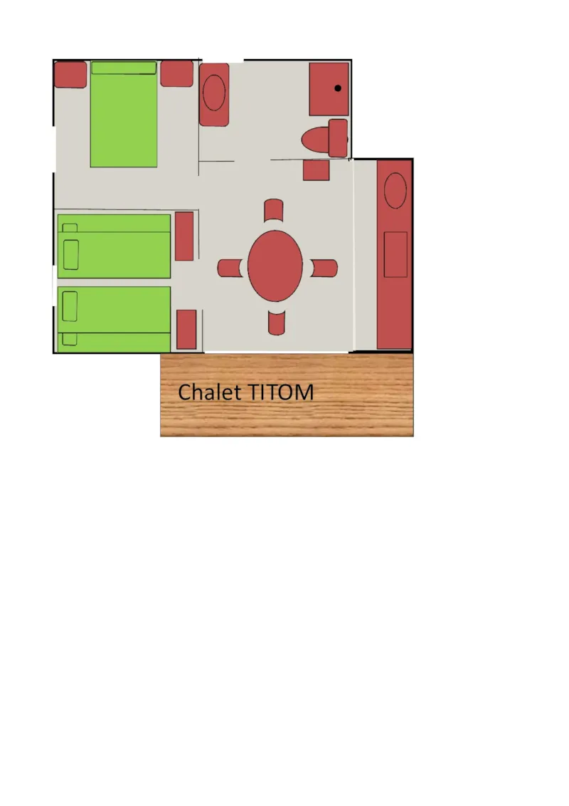 Chalet Titom 31M² (2 Chambres) Dont Terrasse Couverte