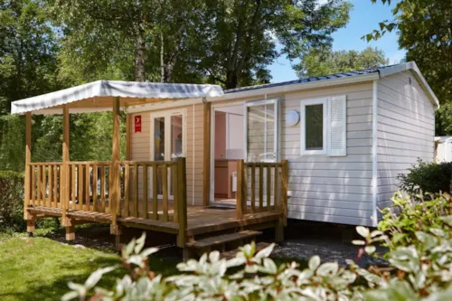 Location - Premium M.Home 6 Pers. 36 M2, 3 Chambres, Salle De Bains, Wc, Grande Terrasse, Climatisation - image n°1 - Camping Le Rhône