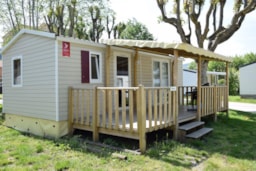 Alloggio - Mobilhome 32M2, 2 Bedrooms, 1 Sofa Bed,  Bathroom And Toilets Separated, With Big Decking And Air-Conditioning - Camping Le Rhône