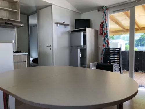 Location - Premium M.Home 6 Pers. 36 M2, 3 Chambres, Salle De Bains, Wc, Grande Terrasse, Climatisation - image n°7 - Camping Le Rhône
