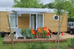 Mietunterkunft - Mobilheim Cottage 28 M² - Camping AU P'TIT BONHEUR