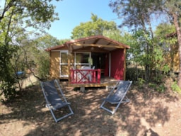 Mietunterkunft - Hütte 36 M² Klimaanlage - Camping AU P'TIT BONHEUR